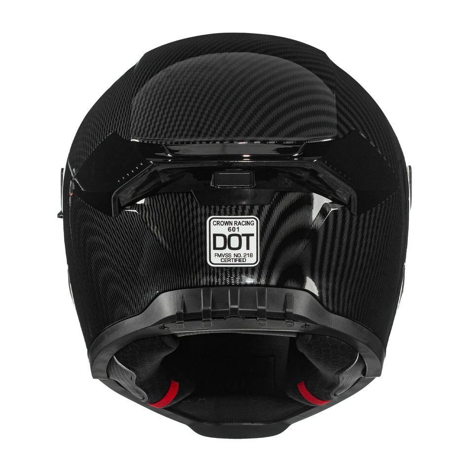 Side view of Crown Racing street bike helmet