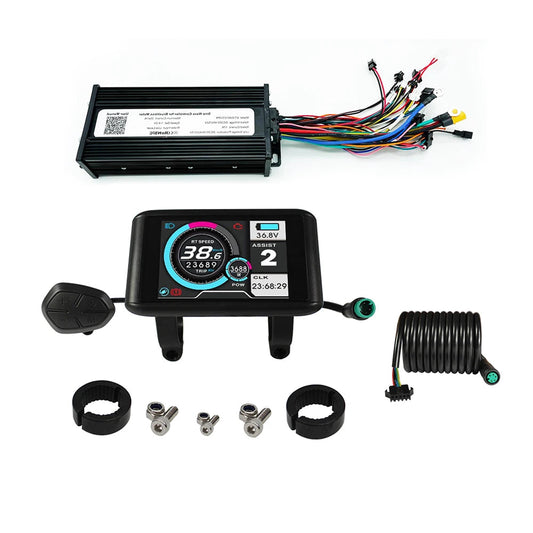 Electric Bike 36V-72V 1000W-1500W 35A 45A 3-Mode Sine Wave Ebike Motor and Speed Controller Set with Colorful LCD UKC1 Display