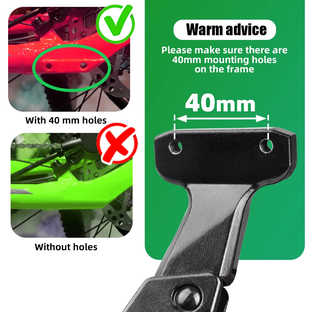 RBRL Adjustable Bicycle Kickstand - Aluminium Alloy for 24-29" Bikes