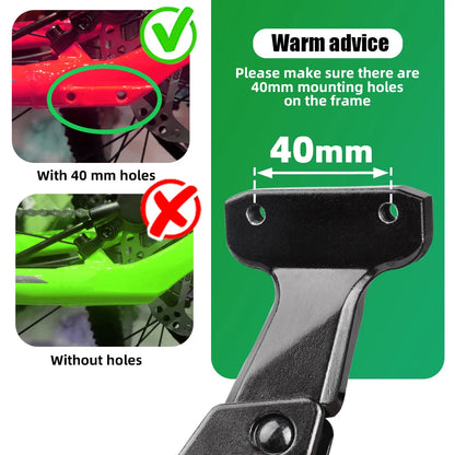 RBRL Adjustable Bicycle Kickstand - Aluminium Alloy for 24-29" Bikes