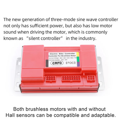 12Tubes Smart 3Mode 36V-72V Sine Wave 800W~1400W Brushless DC Controller for Electric Scooter Accessories