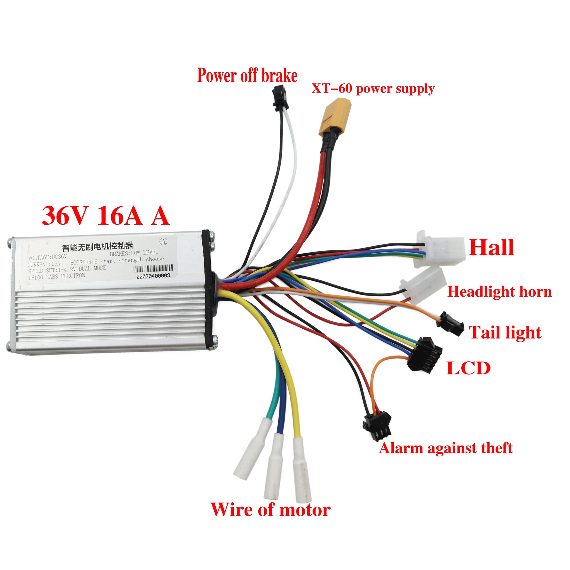 36V 48V Electric Scooter TF-100 Instrument Panel Controller Kit 6-Pin Display and Controller for KuGoo M4 Electric Scooter