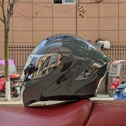 Flip Up Motorcycle Helmet Double lens full face helmet High quality DOT approved