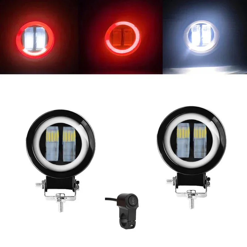 3INCH 20W Motorcycle LED Angel EyeWork Light Bar spot Lamp Offroad carBoat Truck SUv Pickup 12V 24V DrivingFog Lamp Headlight