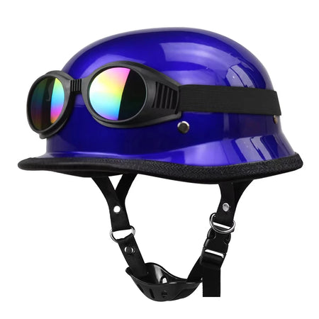 Motorcycle Open Face Helmet Vintage Fashion Safety Helmets Men Women Unisex Scooter Four Seasons Helmet