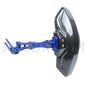 Motorcycle And Bike Adjustable Imitation carbon fiber aluminium alloy Rear Wheel Fender Mudguard Universal Extender Accessories Blue