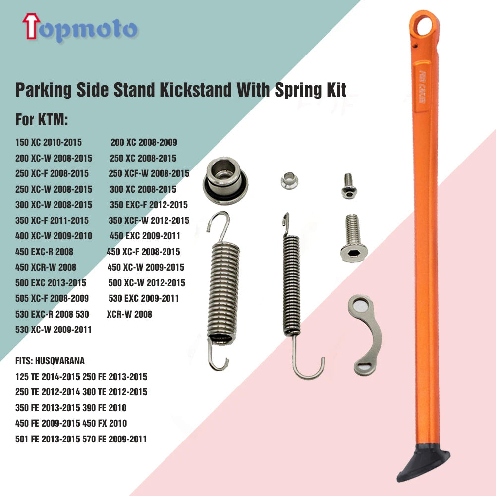Motorcycle Parking Side Stand Kickstand For KTM 250 300 350 400 450 500 530 XC XCW XCF XCFW EXC EXC EXCF Six Days For Husqvarna
