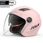 Standard Electric Bike Helmet Men Anti Fog Warm Winter Electric Bike Riding Double Mirror Helmet Pink Double Mirror China