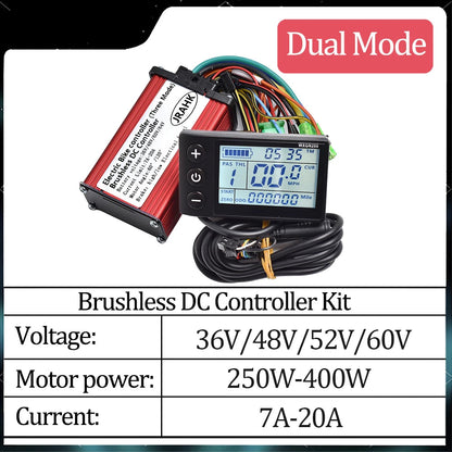JRAHK 36V 350W S866 BLDC Controller Kit Electric Bicycle Controller 36V 7A-20A 48V 350W Electric Scooter Accelerator 60V