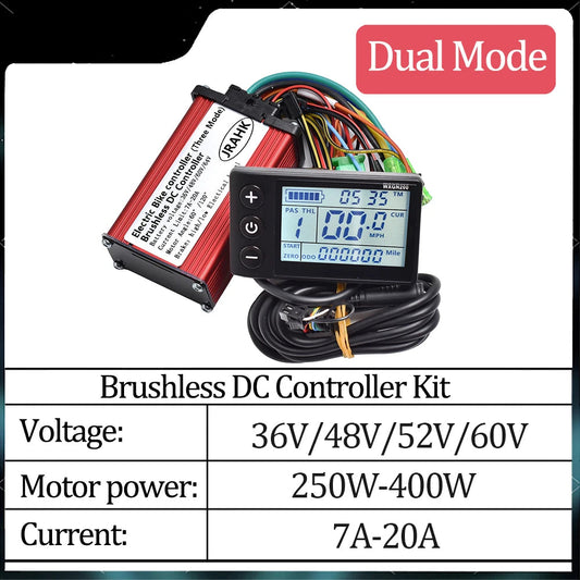 JRAHK 36V 350W S866 BLDC Controller Kit Electric Bicycle Controller 36V 7A-20A 48V 350W Electric Scooter Accelerator 60V