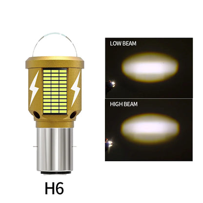Oprah H4 LED Motorcycle Headlight Bulb H6 BA20D Led Moto Light High Low Beam White Yellow Lamp Canbus For Yamaha Kawasaki Suzuki