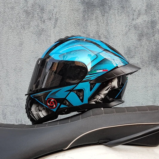 Motorcycle Helmet Dual Visor Modular Flip up Full Face Helmet for Adult Men and Women DOT Approved 12 China