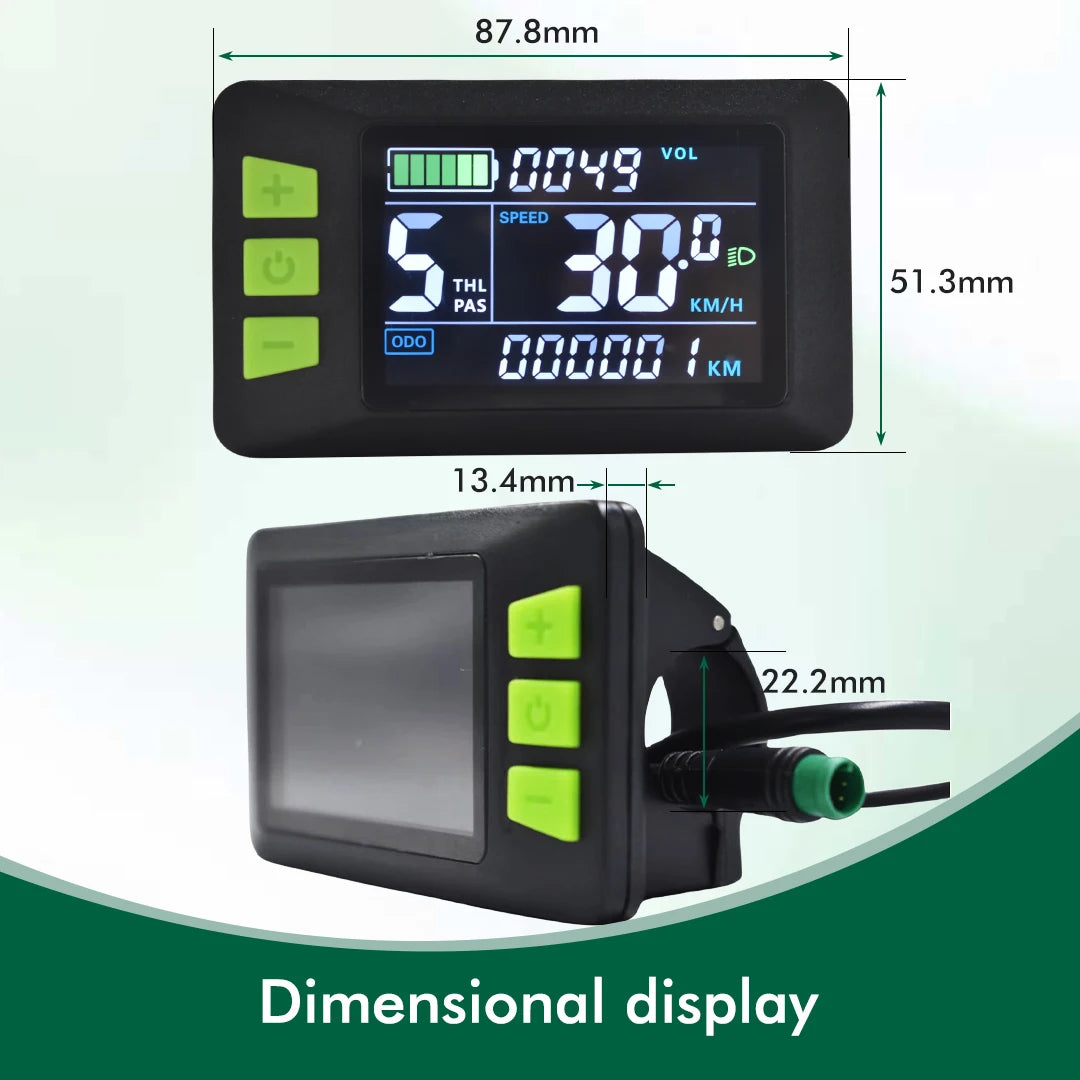 UART 2 P3C Electric Bike LCD Display Meter E Scooter LCD Panel With USB UART For Mountain Electric Bike Parts (5PIN)