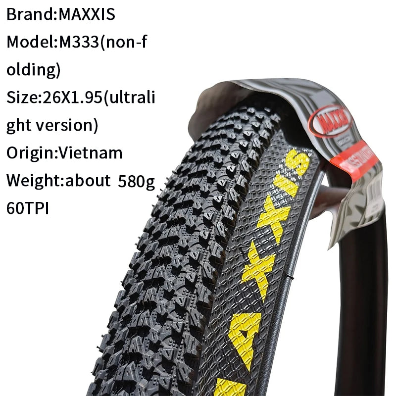 Maxxis M333 PACE Mtb Bicycle Tire 26 * 1.95 26 * 2.1 27.5 X1.95 27.5x2.1 29 x 2.1 29er Mountain Bike Tire Steel Wire Bicycle 1PC 26X1.95 WIRE