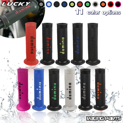 7/8" 22 24mm Motorcycle Grips for KTM YAMAHA - Universal Pit Bike Motocross Rubber GEL Domino Grip in 9 Colors