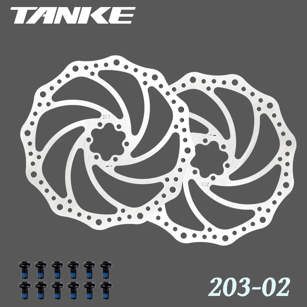 Bike Disc Brake Rotor Disc Brake 2 Piece with 12 Bolts for Road Bike MTB BMX Floating disc Stainless Steel 203-02 2pc