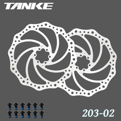 Bike Disc Brake Rotor Disc Brake 2 Piece with 12 Bolts for Road Bike MTB BMX Floating disc Stainless Steel 203-02 2pc