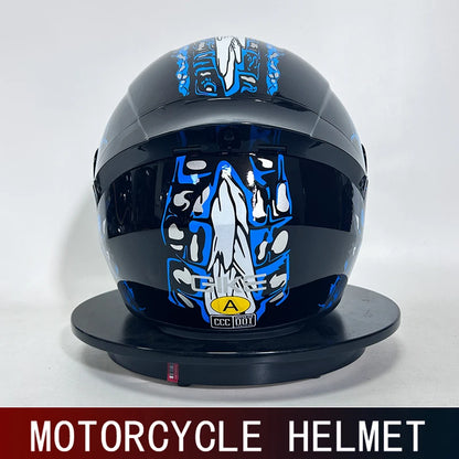 DOT men's motorcycle helmet full helmet sunshade retro arcade car full helmet four seasons