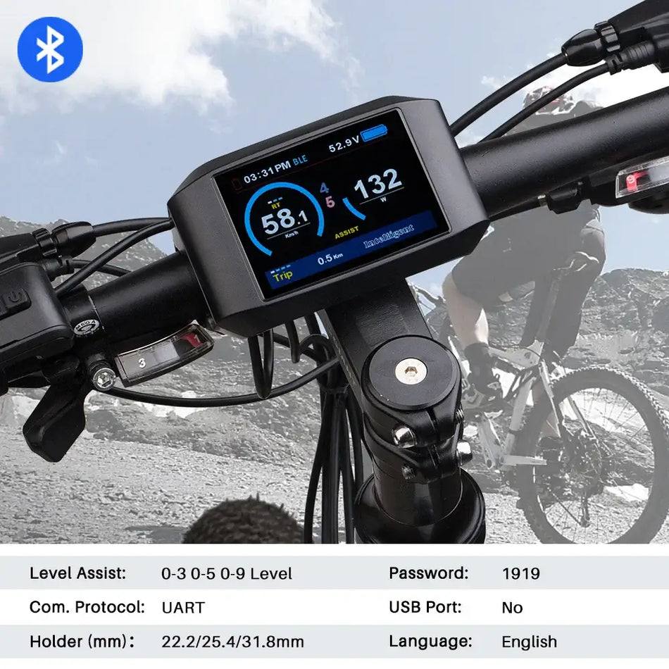 BAFANG Ebike Color Display for BBS01B BBS02B BBSHD 860C P850C 500C DPC18 C965 36V 48V 52V UART Mid-Drive Meter