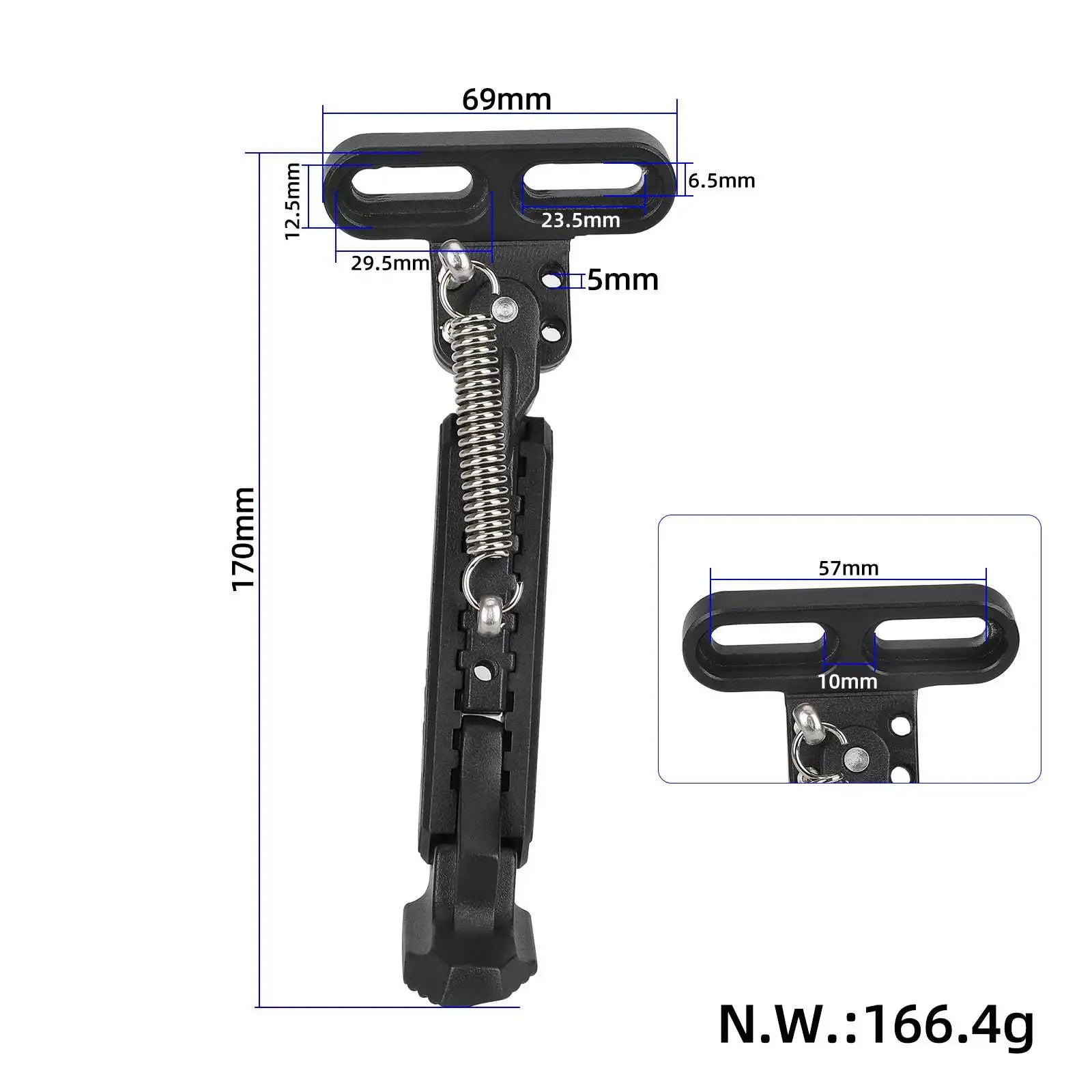 ULIP Scooters V2.0 Adjustable Kickstand Side Parking Bracket Support For Electric Scooters Side Vertical Mounting Foot Bracket