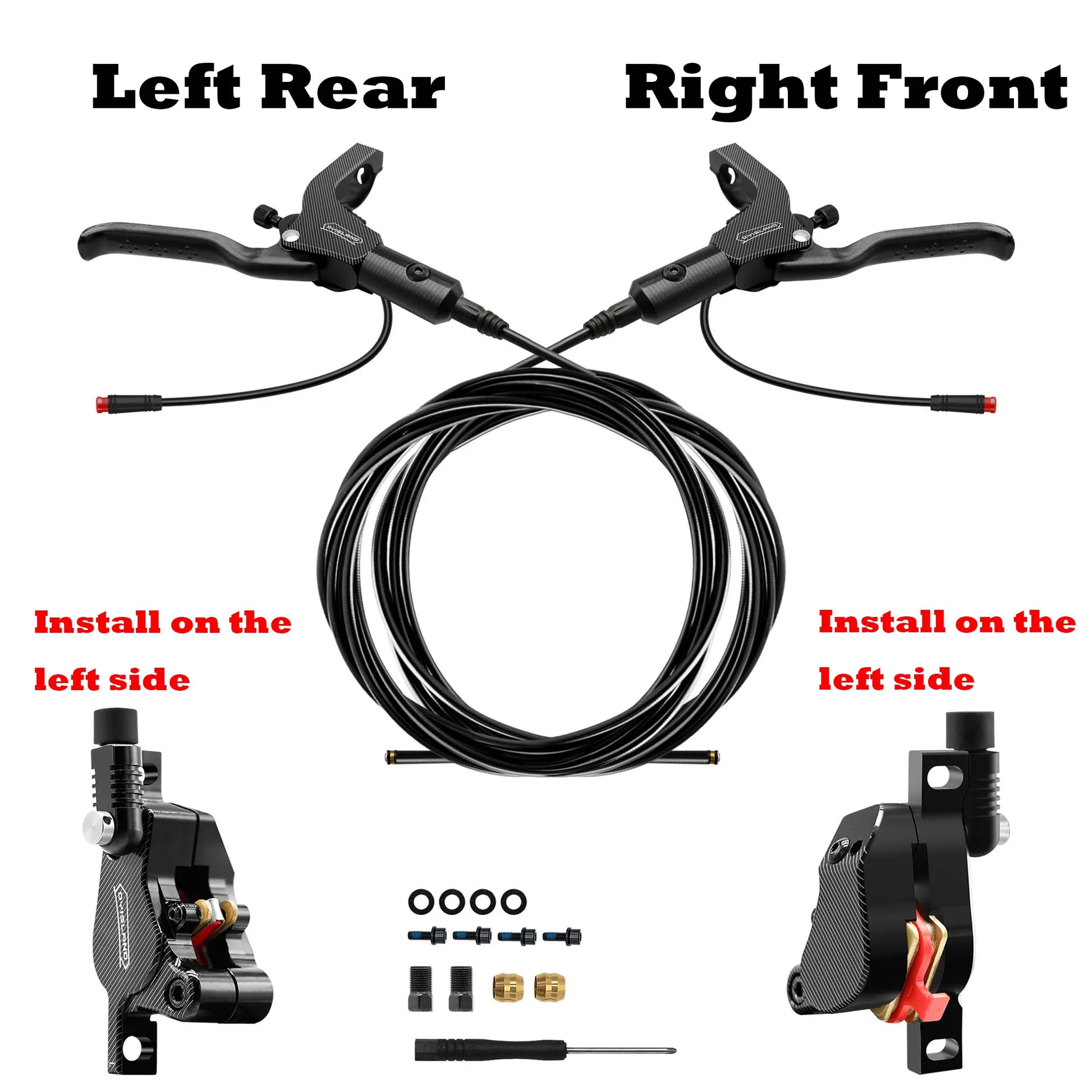 DYISLAND LD210 Electirc Scooter Hydraulic Disc Brake 2PIN Power Off E-Scooter Brake for Kukirin KUGOO Dualtron Kaabo Mantis