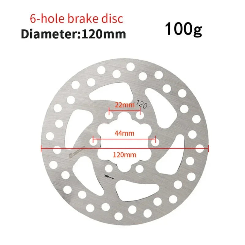 Stainless Steel Brake Rotor 110/120/140/160/180/203mm MTB Road Bike Disc with Bolts Brake Disk 120MM 6 hole China