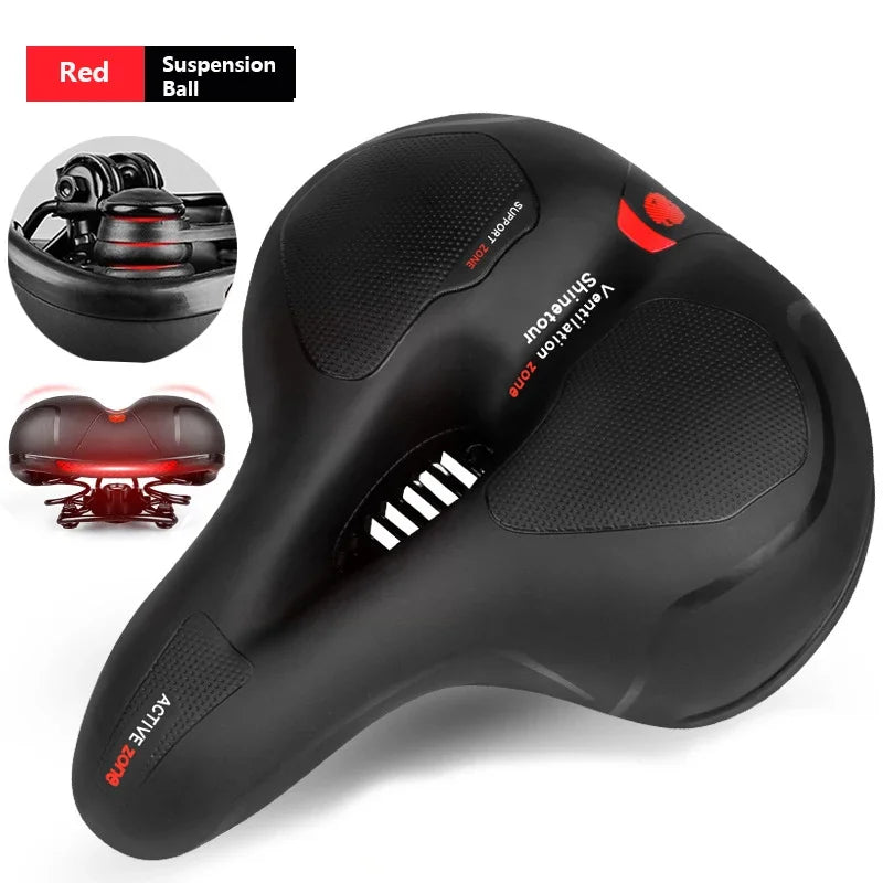 Reflective Shock Absorbing Hollow Bike Saddle MTB Bicycle Seat Breathable Rainproof Cycling Road Mountain Cyxling Accessory