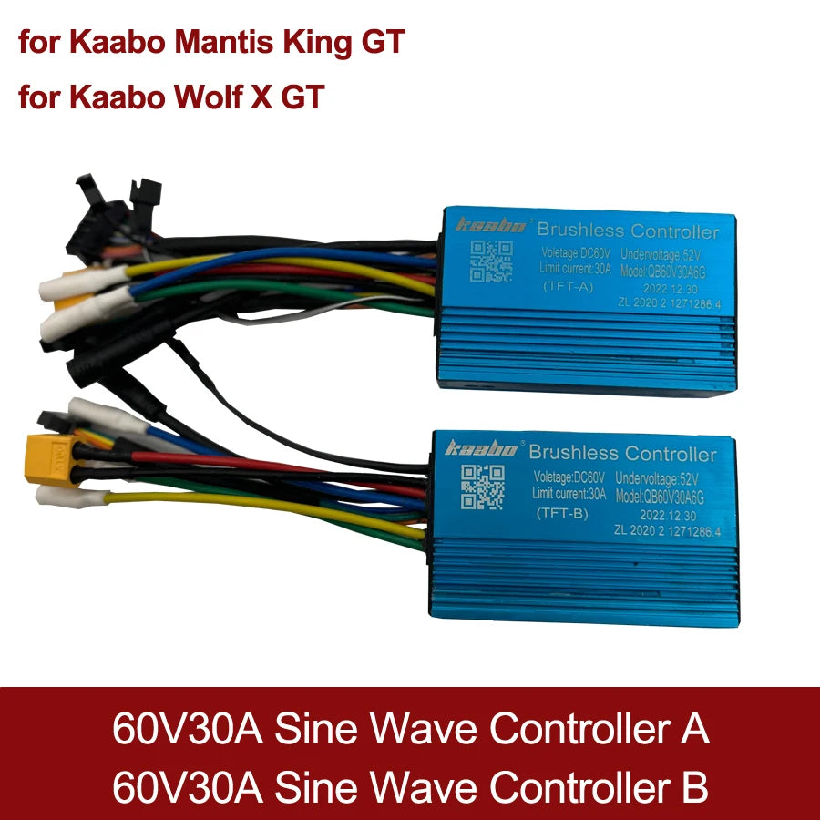 Original 60V 30A Sine Wave Controller + TFT Display for Kaabo GT Series 10" Scooters