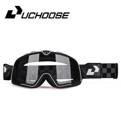 Retro Motorcycle Goggles Ski Glasses Sunglasses ATV Goggles Non-slip Belt AntiUV Cafe Racer Chopper Cycling Racing Free shipping