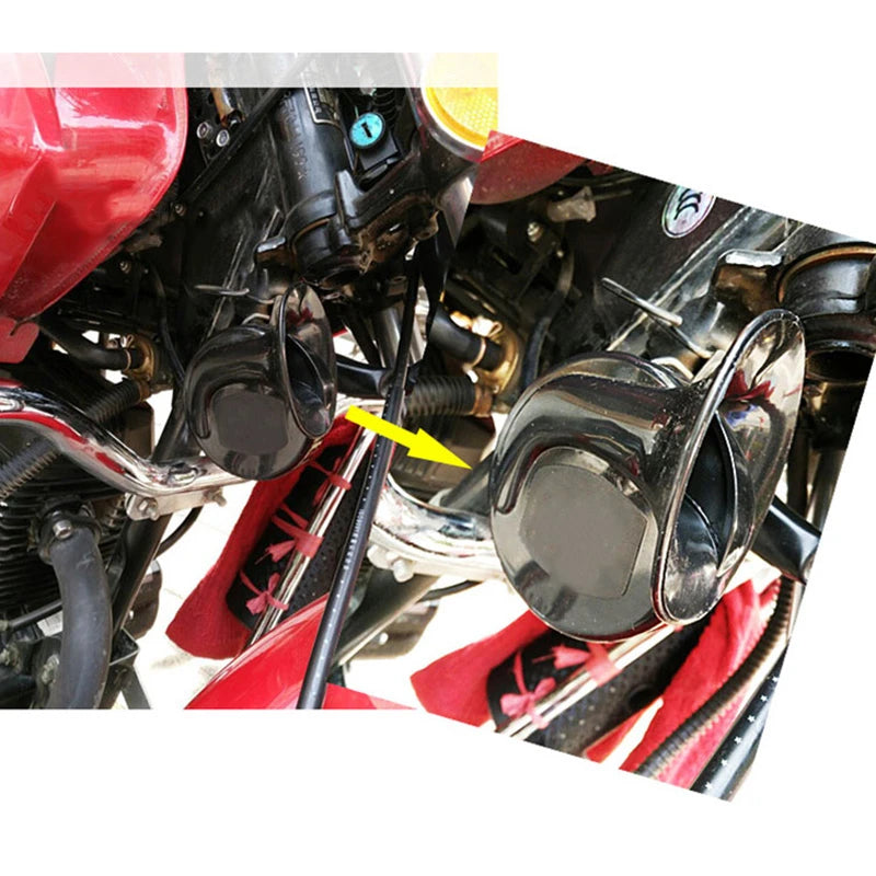 12V 48V 60V Super Loud Motorcycle Waterproof Snail Horn Sound Monophonic Scooters Motorcycle Accessories Electric Moped Horn