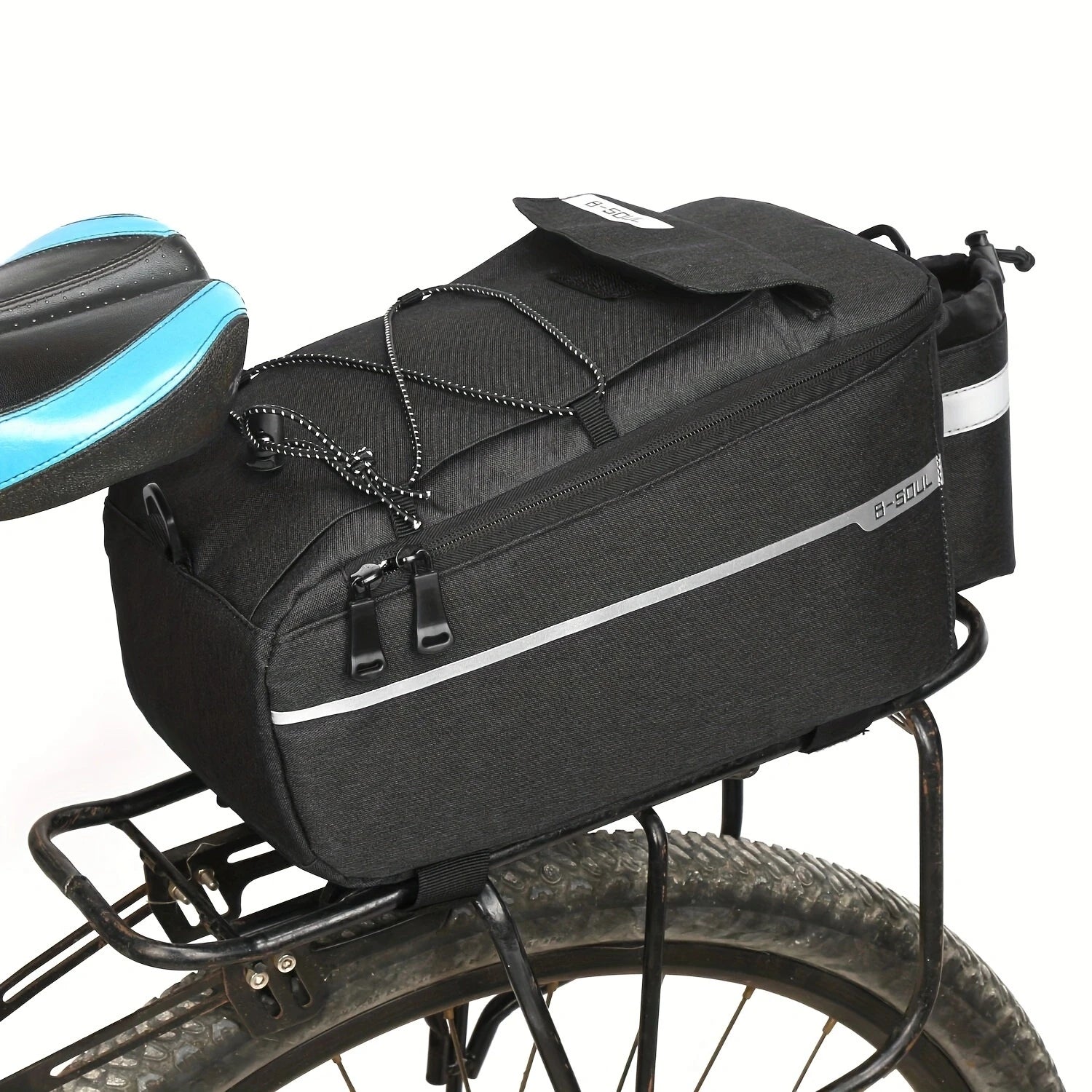 B-SOUL mountain bike rear camel bag, shelf bag, cycling equipment, large-capacity rear seat bag
