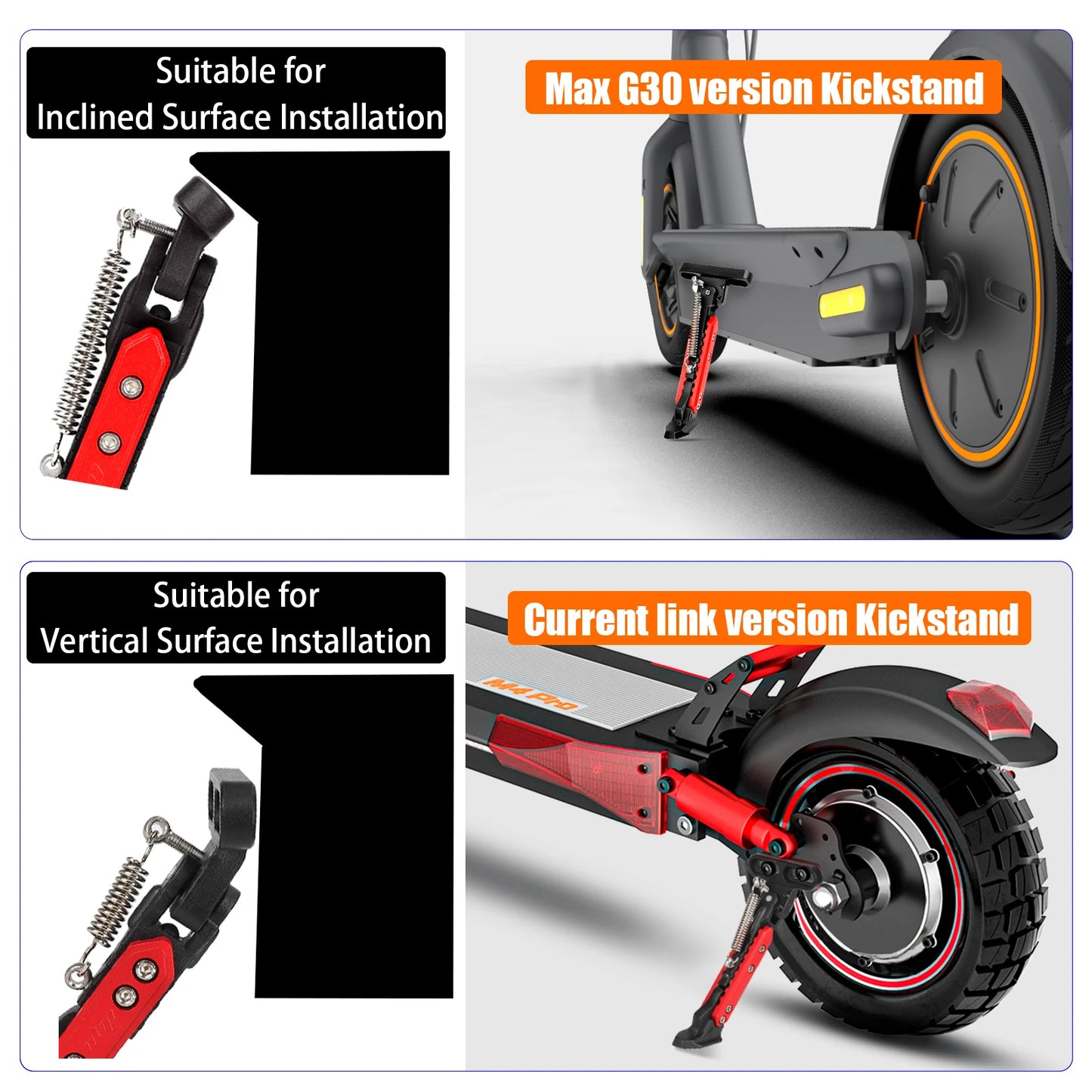 ULIP Scooters V2.0 Adjustable Kickstand Side Parking Bracket Support For Electric Scooters Side Vertical Mounting Foot Bracket