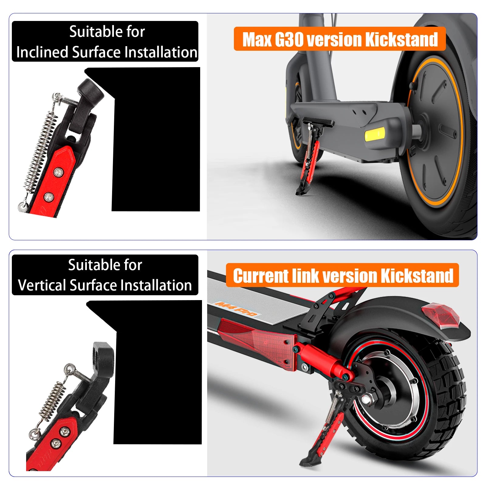 ULIP Scooters V2.0 Adjustable Kickstand Side Parking Bracket Support For Electric Scooters Side Vertical Mounting Foot Bracket