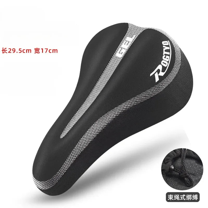 Silicone Bike Saddle Cover Soft Thickened Mountain Bike Bicycle Seat Cushion Cycling Gel Pad Cushion Cover Bicycle Accessories