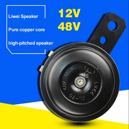 Universal Car Motorcycle Horn 105db 12V/48V Round Airhorn Speakers Waterproof Motorcycle Electric Horns Car Accessories Klaxon