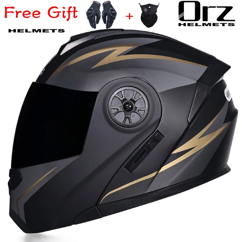 Motorcycle helmet full face racing with Double sun visor Women man flip up Double lens for all seasons 10 China