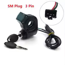 Kugoo M4 Electric Scooter Voltage Display & Ignition Key Switch – Replaceable SM/WP Plug