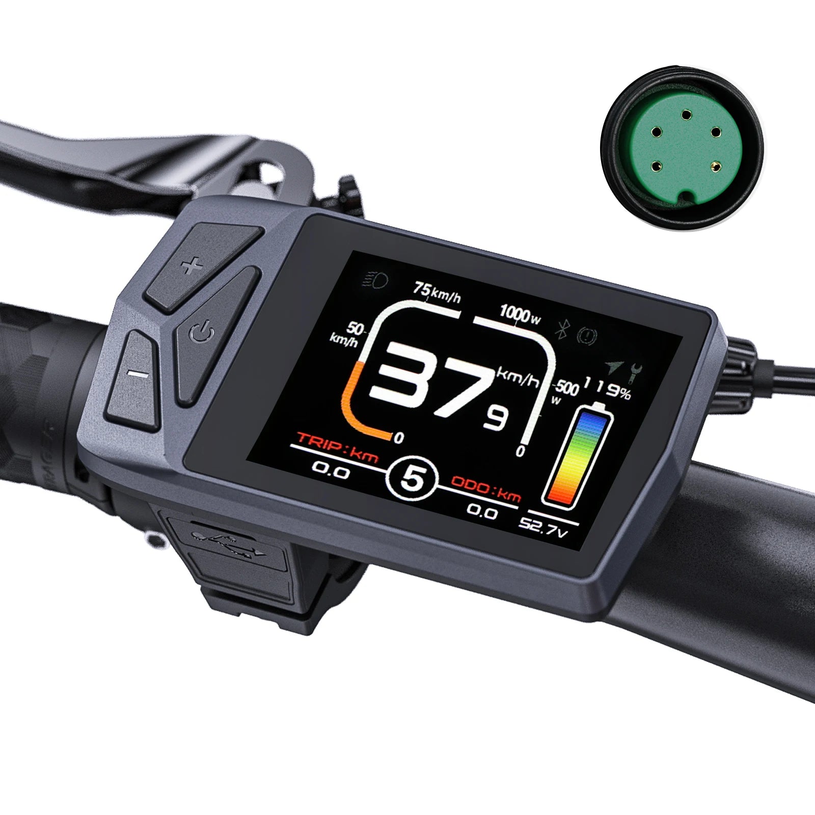 EKD01 Bluetooth Navigation Display 8 Languages LCD Ebike Computer For BAFANG Electric Bike Motor Kit Intelligent Controller
