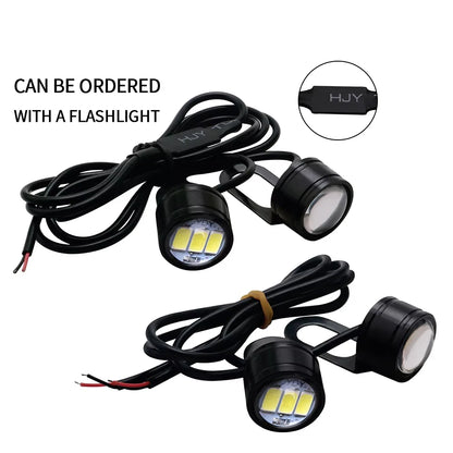 2X LED Motorcycle Light Moto Driving Light Strobe Blue Strobe Flashing Eagle Eye Light Accessories Headlight Fog Lamp 12V White