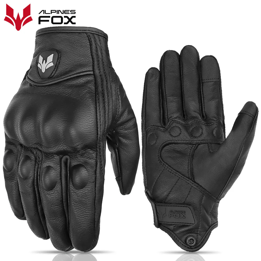 SUOMY Yellow New Motorcycle Racing Gloves Summer Perforated Leather Motocross Glove Men Women Motorcyclist Protected Gloves AFG-15 Black