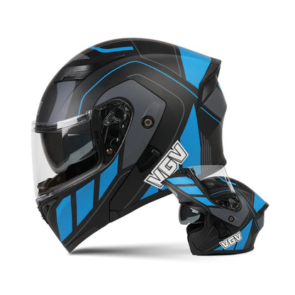 Motorcycle Full Face Helmet Men Women Fashion Dual Lens Helmets Motocross Racing 2 China