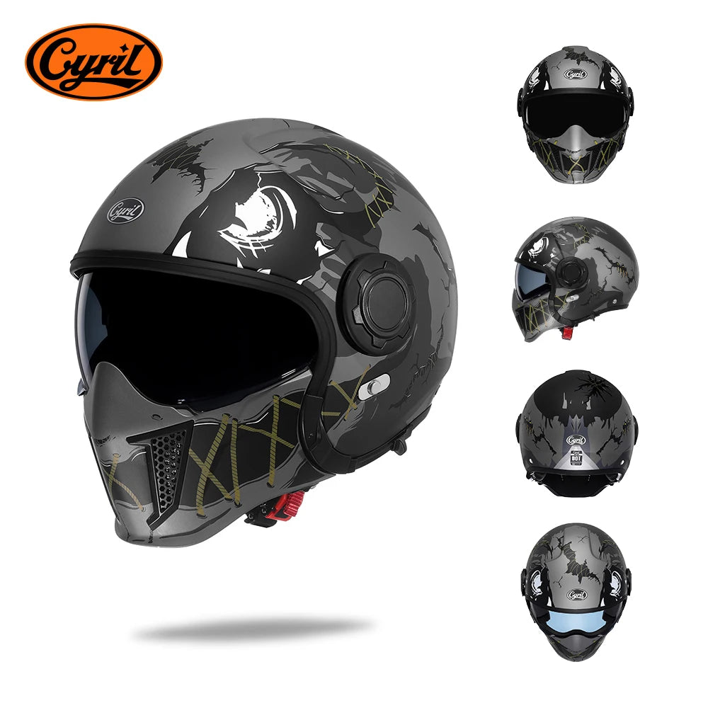 Modular Motorcycle Helmet Full Face Helmet Open Face Helmets Men helmet DOT ECE APPROVED CYRIL