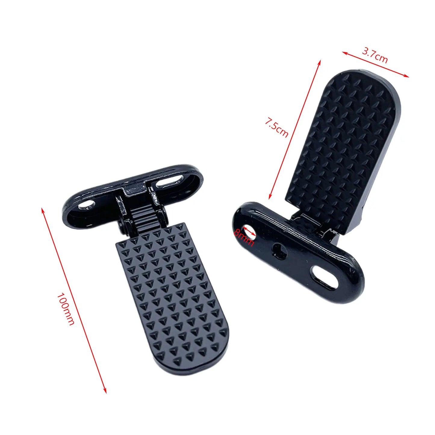 2x Bike Rear Pedals Metal Foldable Foot Pegs for Electric Bicycle Motorcycle Bikes Rear Footrest Non Slip Replacement Pedal