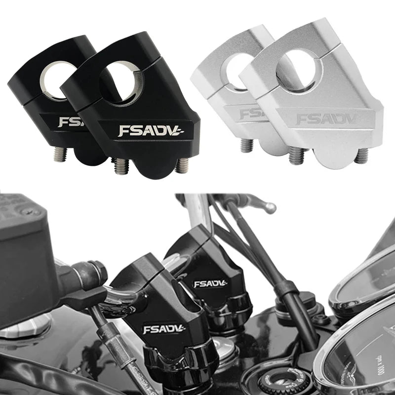 1 Pair Motorcycle Universal Handlebar Riser Bar Mount Handle Clamp Universal 28mm 1 1/8" 22mm 7/8" For Honda BMW YAMAHA Suzuki