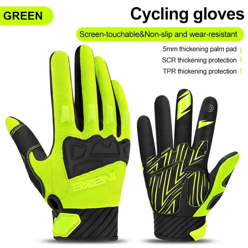 INBIKE Men's Cycling Gloves Touchscreen MTB Cycling Bicycle Riding Gloves for Men Bike Sports Gloevs Motorcycle MTB Accessories