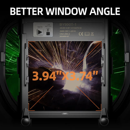 ANDELI True Color Welding Helmet Large Viewing Auto Darkening Electric Welding Mask with Side View 4 Arc Sensor for TIG MIG ARC