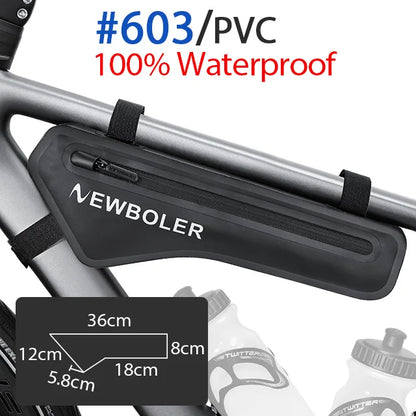 NEWBOLER Bicycle Triangle Bag Bike Frame Front Tube Bag Waterproof Cycling Bag Battery Pannier Packing Pouch Accessories BAG603