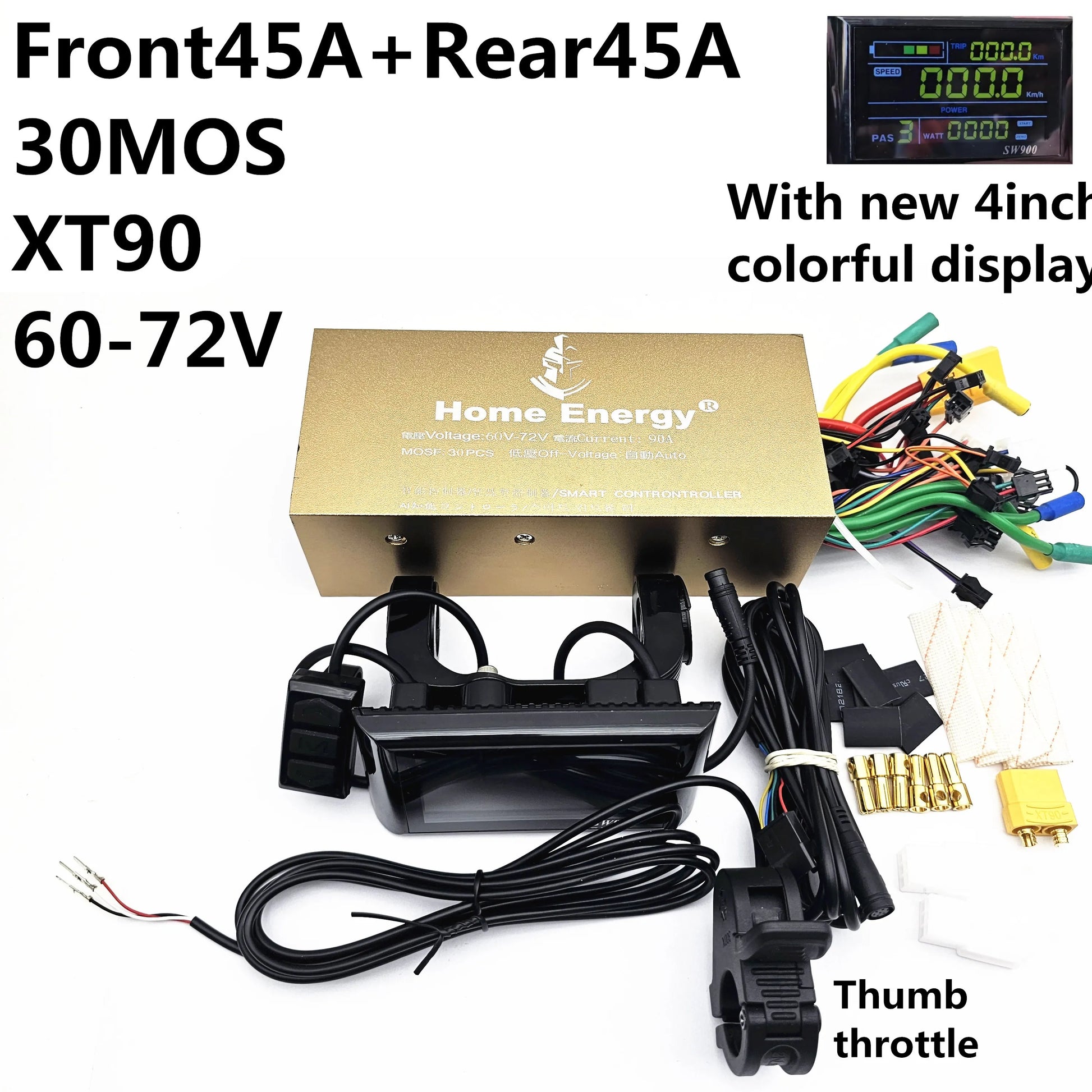 Home Energy SMART CONTROLLER for electric scooter Driver display Throttle LCD 48V 60V 72V 50A 90A 120A 160A