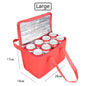 Portable Lunch Cooler Bag Folding Insulation Picnic Ice Pack Food Thermal Bag Drink Carrier Insulated Bags Beer Delivery Bag Large Red