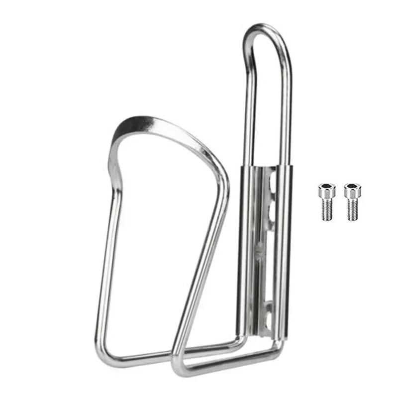 Aluminum Alloy Bicycle Bottle Holder Classic Cycling Mountain Bike Accessories Bottle Cage Bike Drink Holder Bicycle Silvery